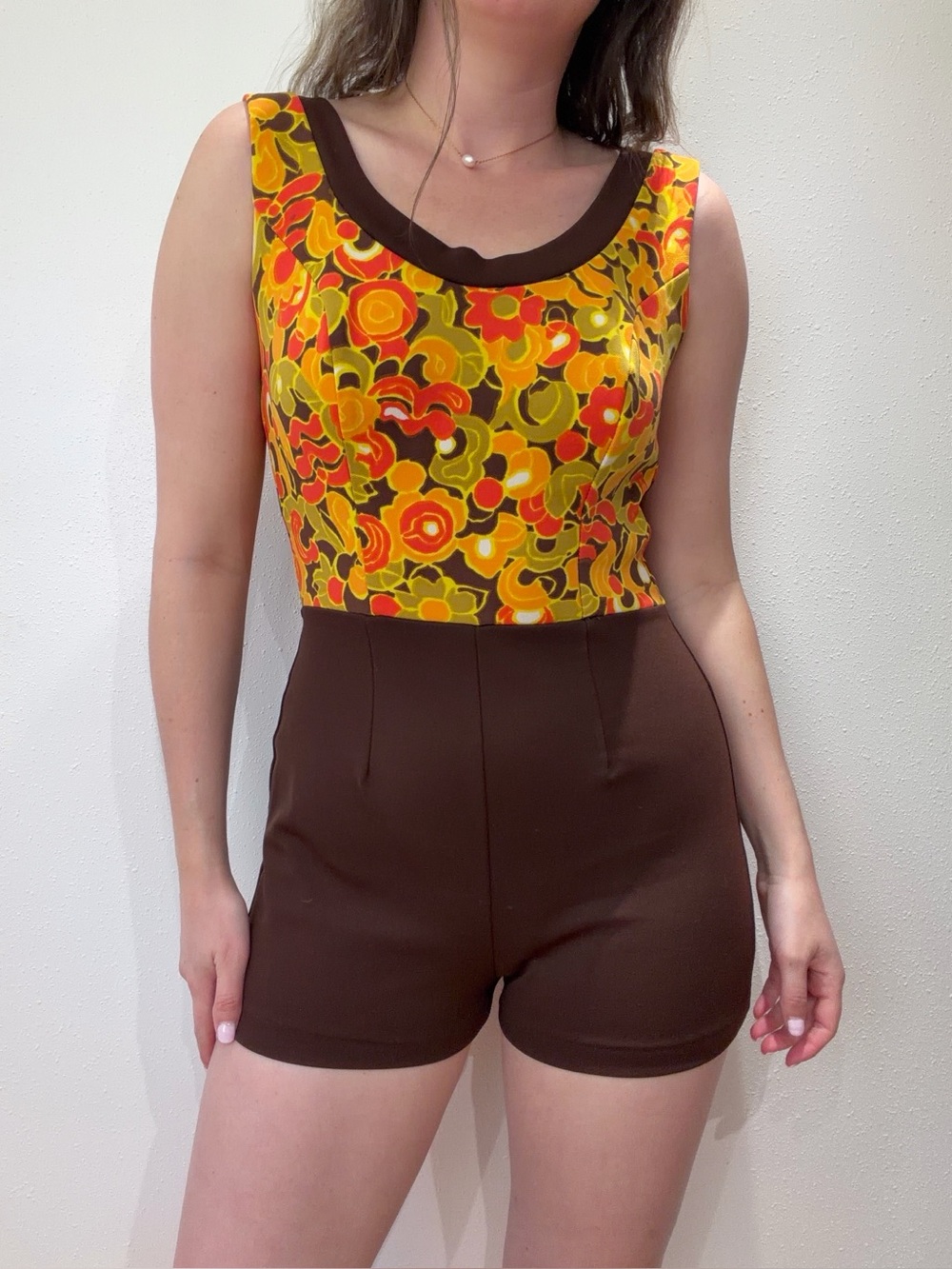 Vintage 70s Romper/Swimsuit